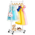 MISSLO Kids Clothing Rack for Small Space Kids Dress Up Storage with Shelf Short Baby Clothes Rack for Hanging Clothes & Dance C