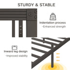 Comasach Queen Bed Frame Heavy Duty,12' High Black Metal Platform Bed Frame,Sturdy Steel Frame,No Box Spring Needed,Noise-Free,Easy Assembly