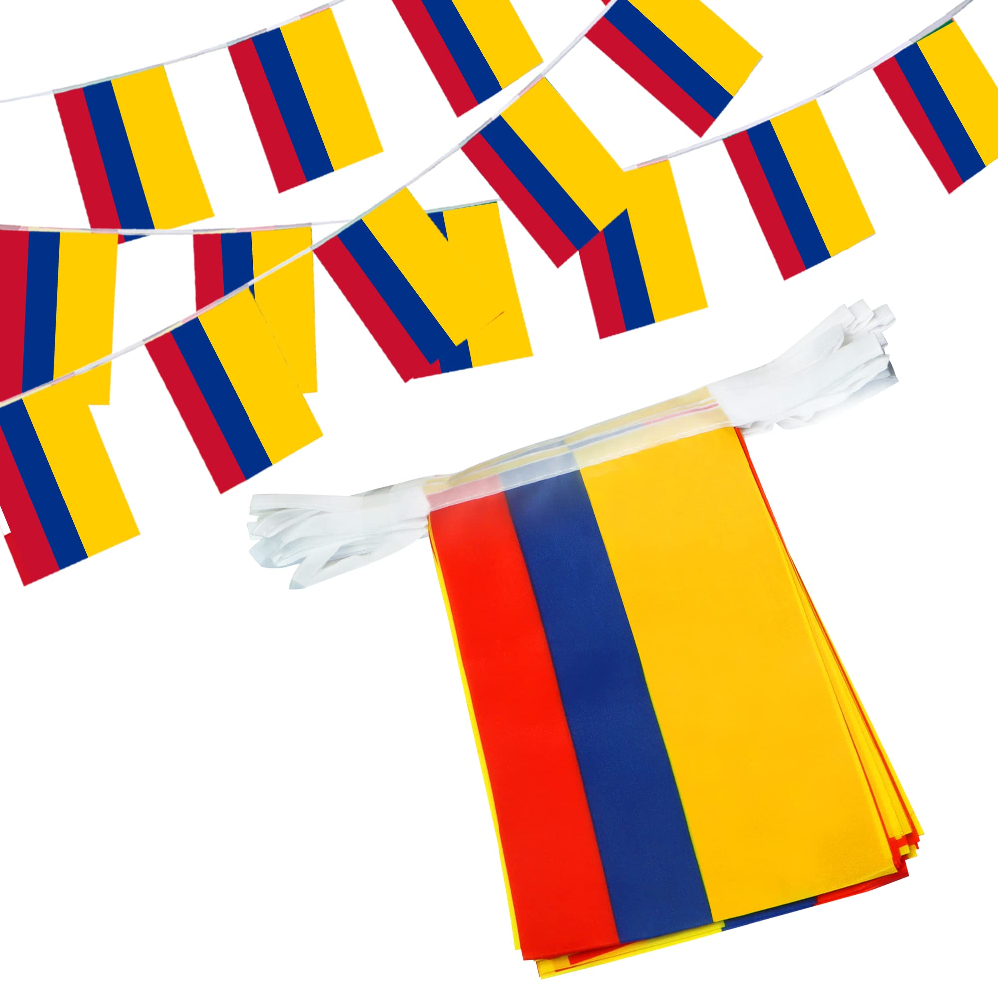 Anley Colombia String Flag Pennant Flags, Patriotic Events 20Th Of July Colombian Independence Day Decoration Sports Bars - 33 F