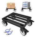 LYUND Heavy-Duty Stainless Steel Furniture Dolly 18 x 14 Inch, 2000LBS Capacity Moving Dolly with 5 Swivel Casters & Fasteni