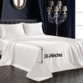Siinvdabzx 4Pcs Satin Sheet Extra Deep Pocket Queen Size, Ultra Silky Soft Ivory White Satin Queen Bed Sheets Deep Fitted Sheet