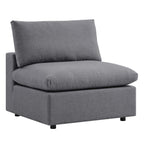 Modway Commix Outdoor Patio Sunbrella® Sectional Sofa Armless Chair in Gray