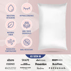 Blissy Silk Pillowcase - 100% Pure Mulberry Silk - 22 Momme 6A High-Grade Fibers - Silk Pillow Cover For Hair & Skin - Regular,