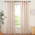 Nicetown Taupe Voile Sheer Curtains 108 Inches Long For Living Room, Grommet Airy & Elegant Light Filtering Soft Sheer Lightweig