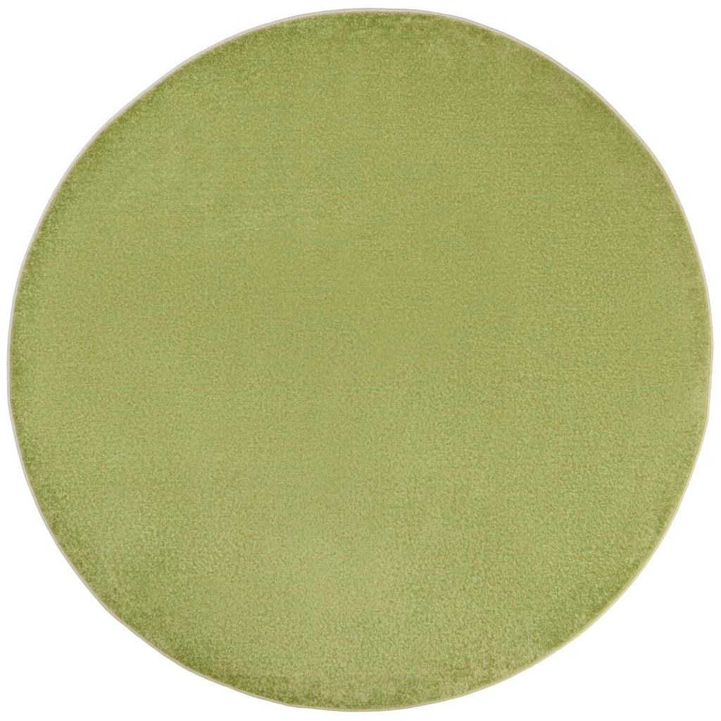 Nourison Essentials Indoor/Outdoor Green 6' X Round Area -Rug, Easy -Cleaning, Non Shedding, Bed Room, Living Room, Dining Room, Backyard, Deck, Patio (6 Round)