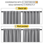Nicetown Blackout Curtain Panels For Living Room - (Silver Grey Color) 42X63 Inch, 2 Panels Set, Thermal Insulated Room Darkening Blackout Drapes/Draperies With Rod Pocket & Back Tab For Window