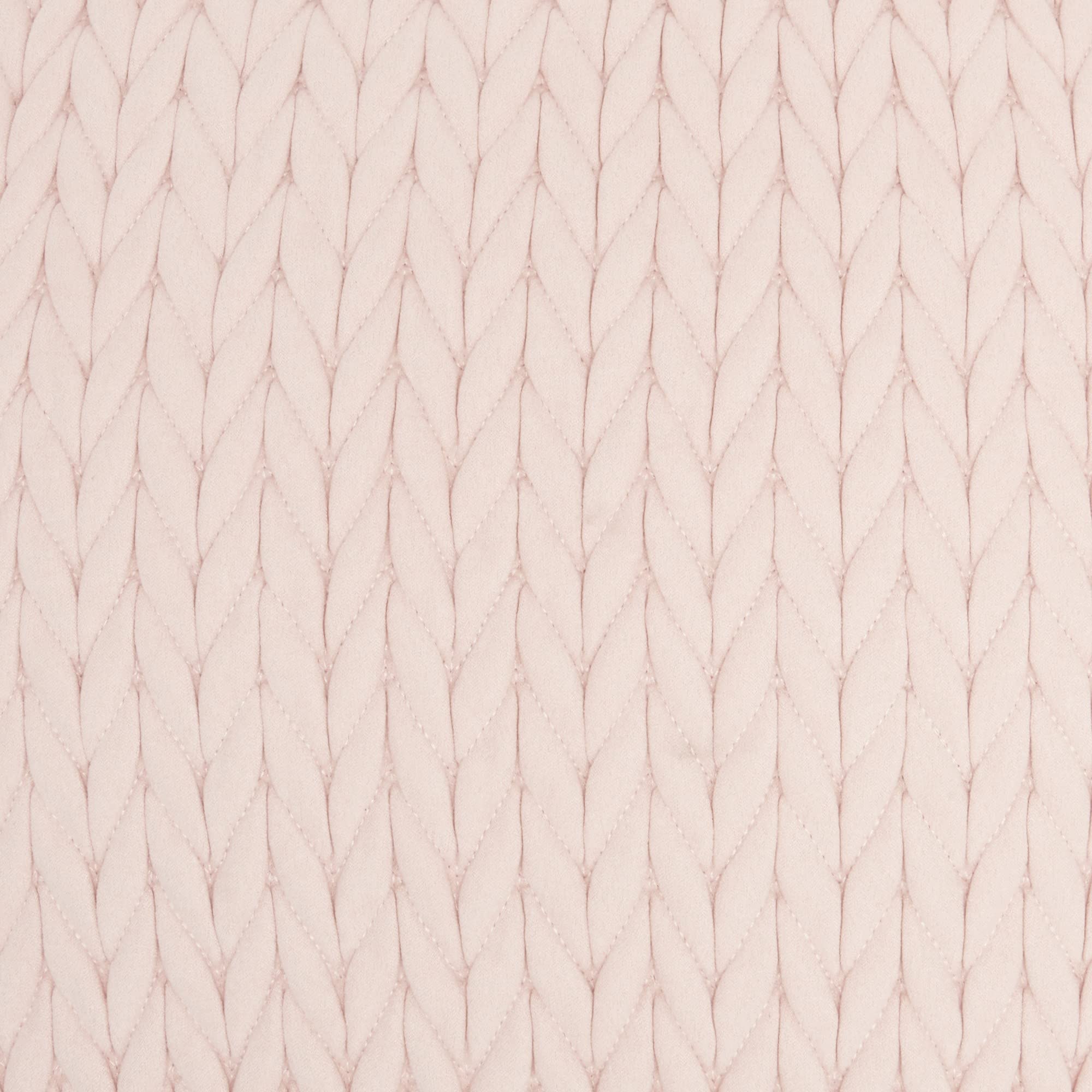 HomeRoots 100% Polyester Blush Pink Chunky Braid Throw Pillow