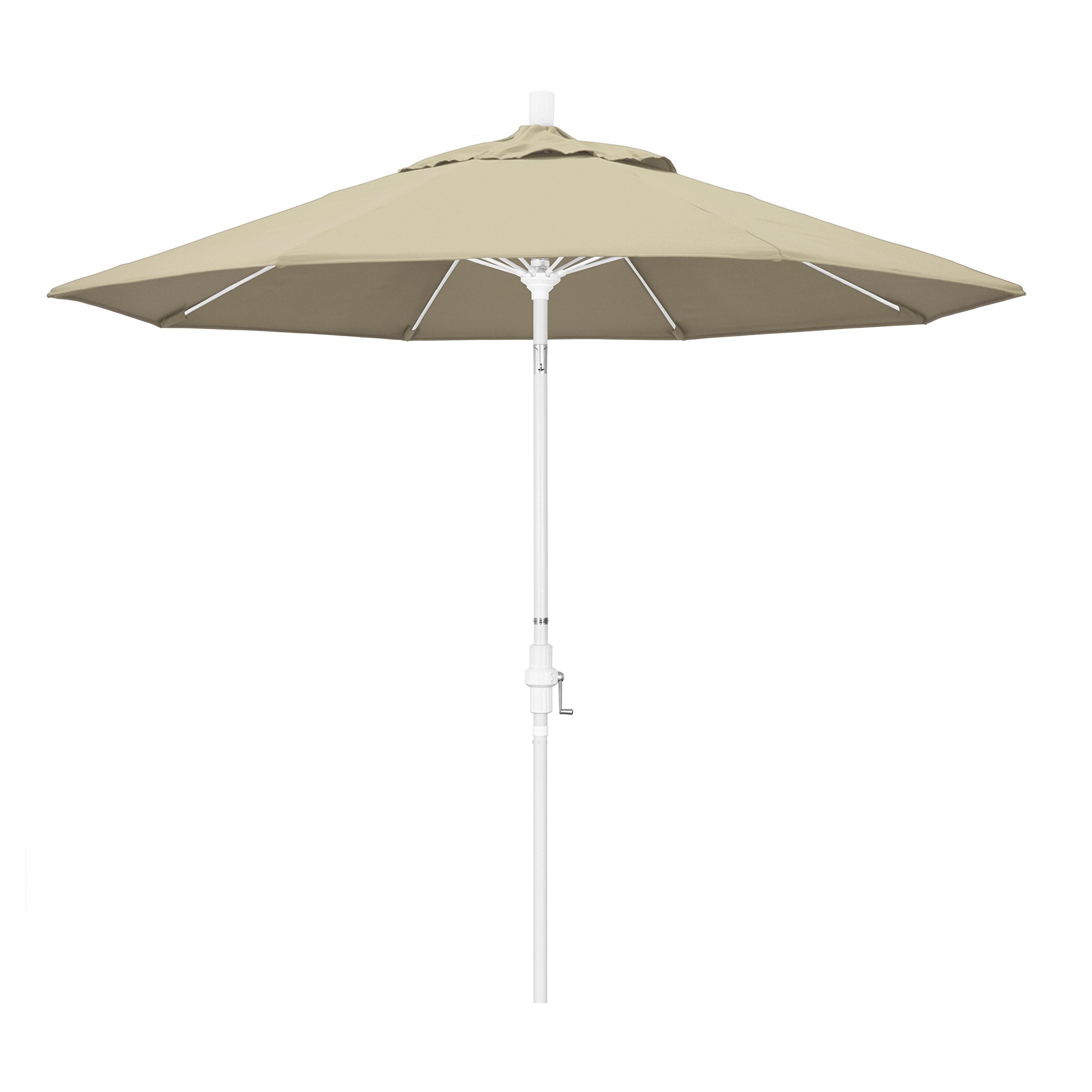 California Umbrella Gscuf908170-5422 9' Round Aluminum Pole Fiberglass Rib Market Patio Umbrella, 9-Foot, Antique Beige