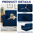 Purefit 100% Dual Waterproof Couch Cover Slipcovers For Couches And Sofas - Stretch Non Slip Fleece Sofa Covers Washable, Leakproof Furniture Protector For Kids, Pets, Dog (Oversized Sofa, Navy)