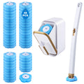 wlich Disposable Toilet Brush Set With 48 Refills, WallMount Holder