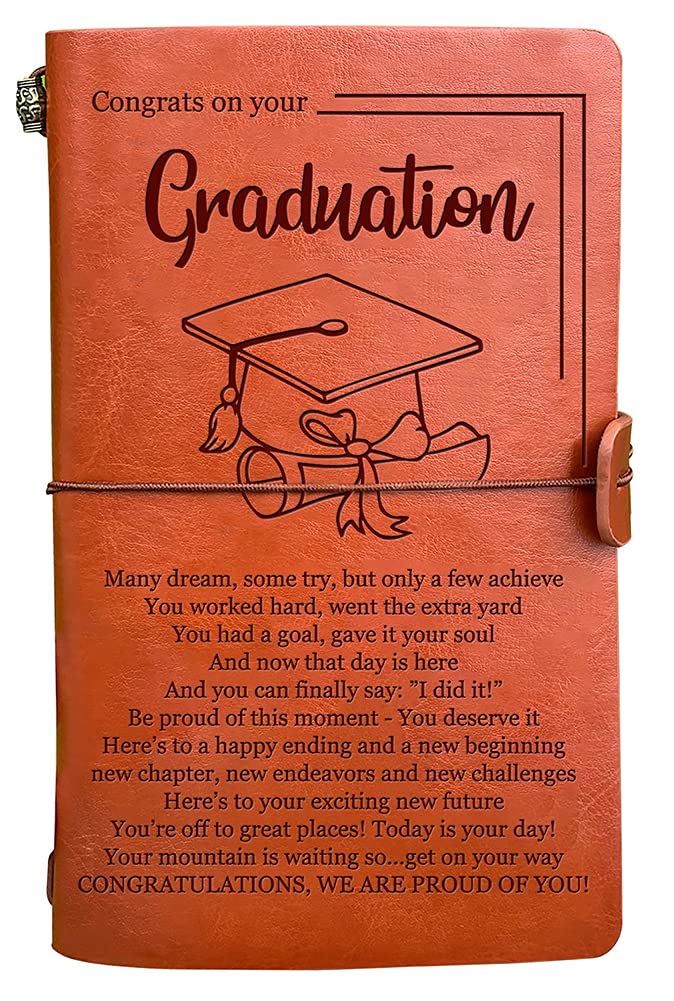 Inspirational Graduation Journal Congratulations On Graduating Writing Journey Leather Journal We Are Proud Of You Drawing Sketc