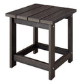 Lzrs Adirondack Square Outdoor Side Table, Pool Composite Patio Table,Hdpe End Tables For Backyard,Pool, Indoor Companion, Easy Maintenance & Weather Resistant(Brown Mixture)