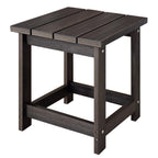 Lzrs Adirondack Square Outdoor Side Table, Pool Composite Patio Table,Hdpe End Tables For Backyard,Pool, Indoor Companion, Easy Maintenance & Weather Resistant(Brown Mixture)