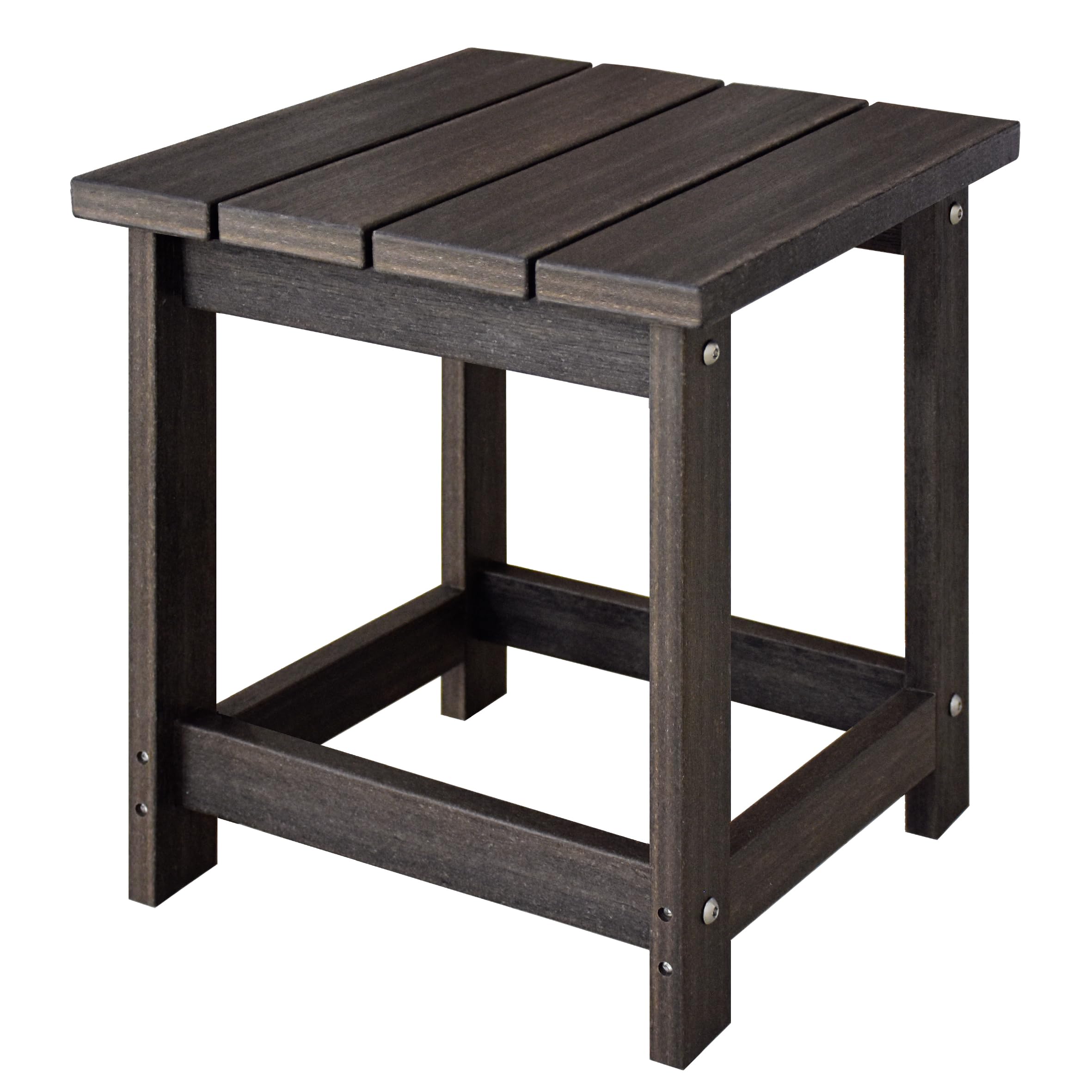 Lzrs Adirondack Square Outdoor Side Table, Pool Composite Patio Table,Hdpe End Tables For Backyard,Pool, Indoor Companion, Easy Maintenance & Weather Resistant(Brown Mixture)