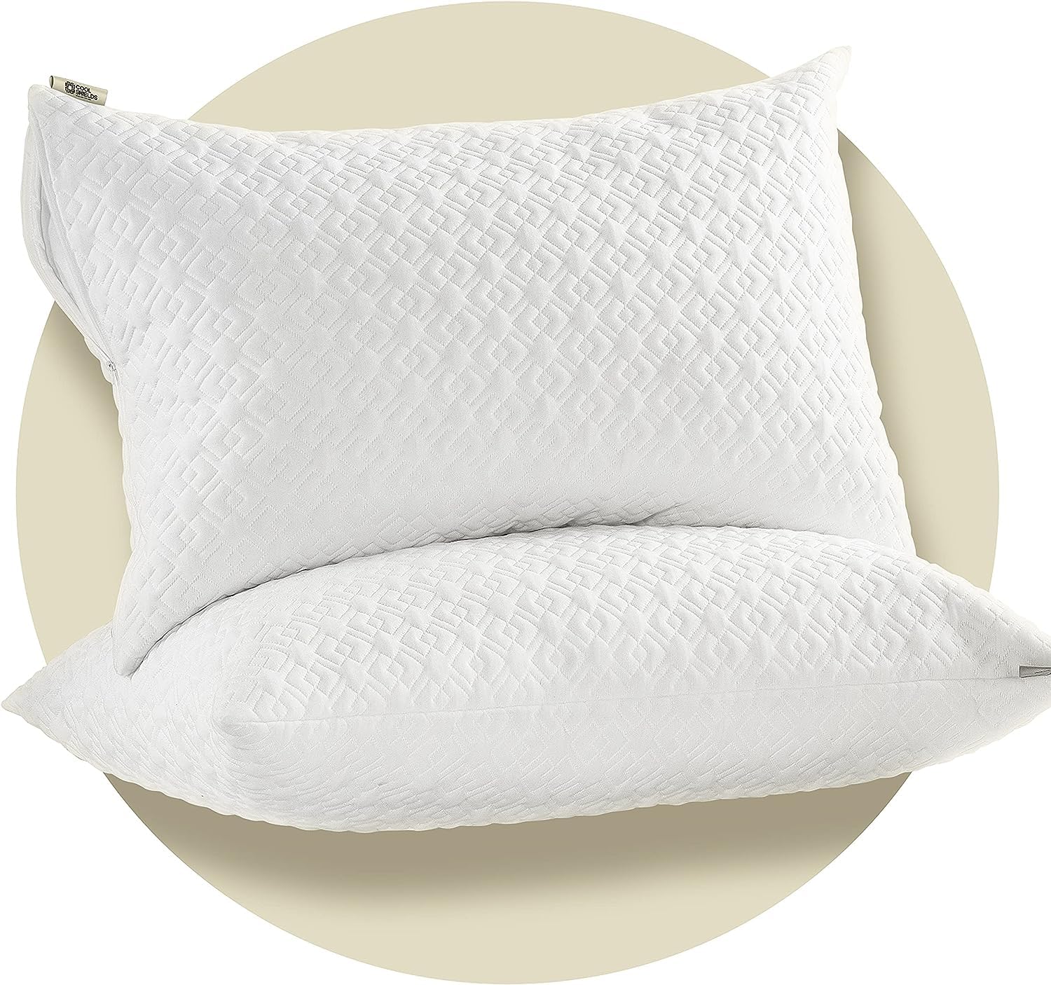 CoolShields Waterproof Pillow Protector Zippered (4 Pack) Standard, Hypoallergenic Pillow Cover for a Better Sleep, Premium Pill
