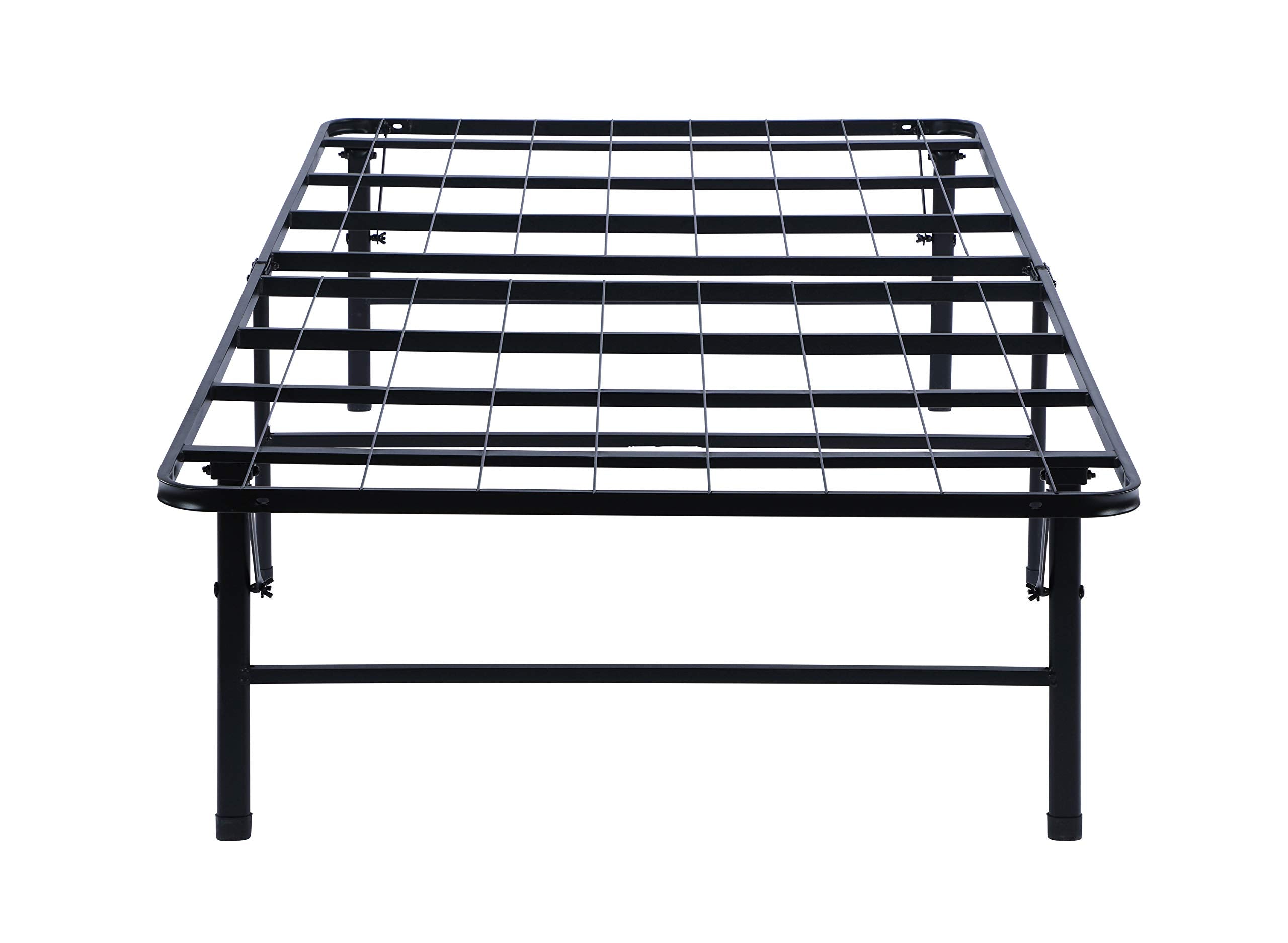 Coaster Home Furnishings Mabel 14 Inch High Queen Size Heavy Duty Sturdy Steel Foldable Metal Bed Frame Mattress Support Black 305957Q