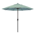 California Umbrella 9' Rd Sunbrella Aluminum Patio Umbrella, Crank Lift, Auto Tilt, Bronze Pole, Spa