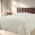 Richave Cuddly Blanket King Size,Premium Lightweight Anti-Static Fluffy Fleece Blanket With Striped Pattern For King Calking Bed