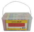 School Smart Sidewalk Chalk Jumbo Set With Tub, Ages 3 And Up, Assorted Colors, Pack Of 52