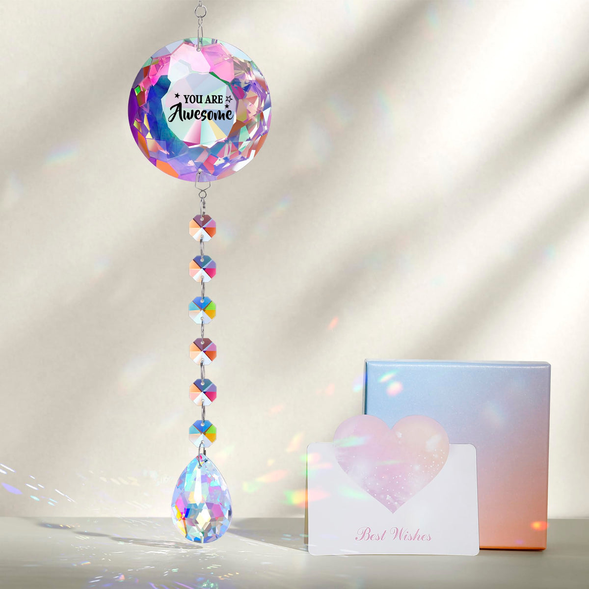 You Are Awesome - Gifts For Women Friend Mom Daughter Christmas Mothers Day Birthday, Crystal Suncatcher For Home Office Bedroom