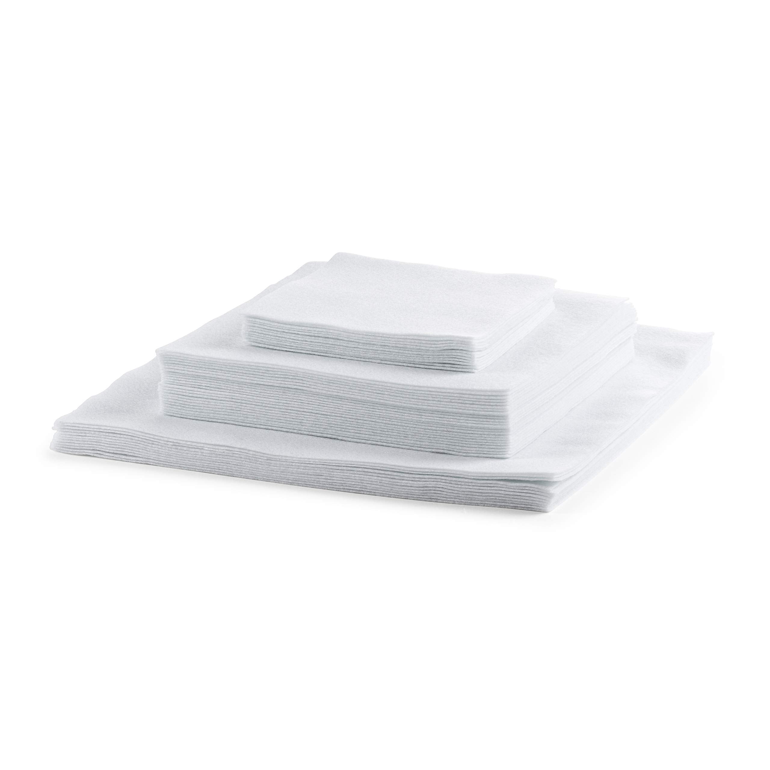 Felt Plate China Storage Dividers Protectors White Extra Large Thick and Premium Soft (Square, White)
