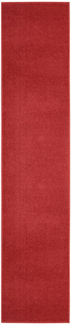 Nourison Essentials Solid Indoor/Outdoor Brick Red 2'2' X 16 Area Rug, Easy Cleaning, Non Shedding, Bed Room, Living Room, Dining Room, Deck, Patio, Backyard (2X16)