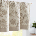 jinchan Floral Valance Curtain Linen Kitchen Valance for Windows 16 Inch Farmhouse Blackout Valance Floral Short Window Treatmen