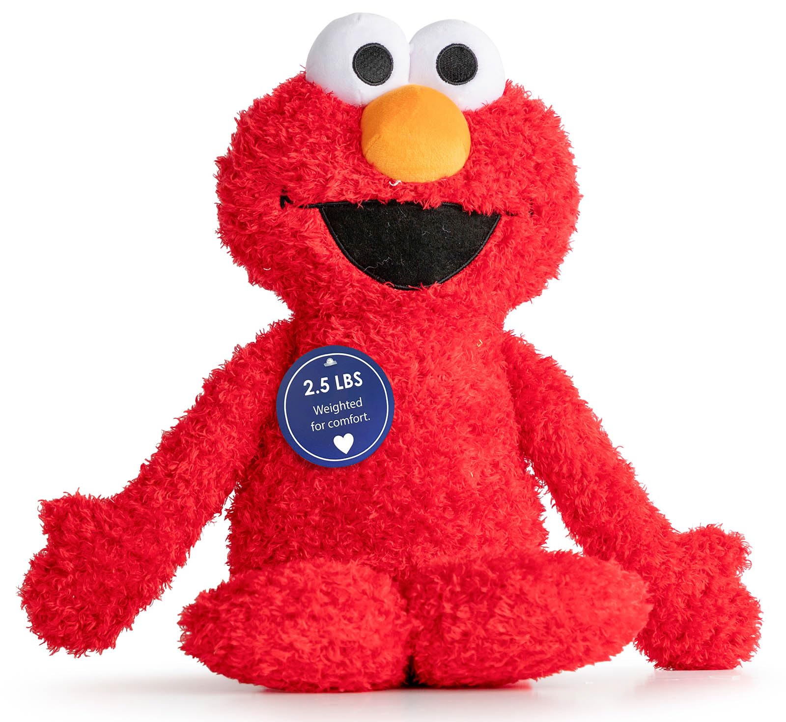 Weighted Sesame Street Elmo Fuzzy Plush Pillow Buddy - 2.5 Lbs Super Soft Stuffed Pillow - 19 Inches