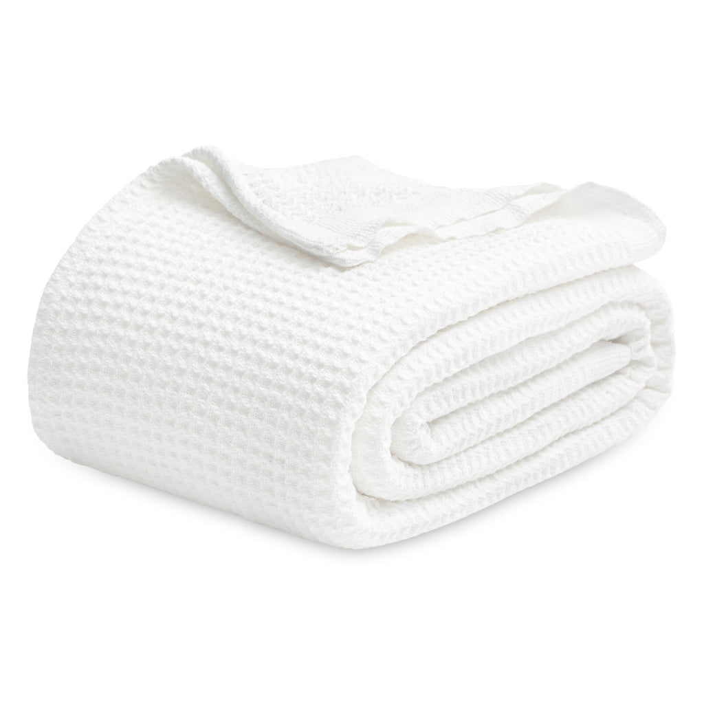 Bedsure 100% Cotton Blanket Queen Size For Bed - Waffle Weave Oeko Tex Blanket, Lightweight And Breathable Soft Christmas Blanke