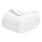 Bedsure 100% Cotton Blanket Queen Size For Bed - Waffle Weave Oeko Tex Blanket, Lightweight And Breathable Soft Christmas Blanke