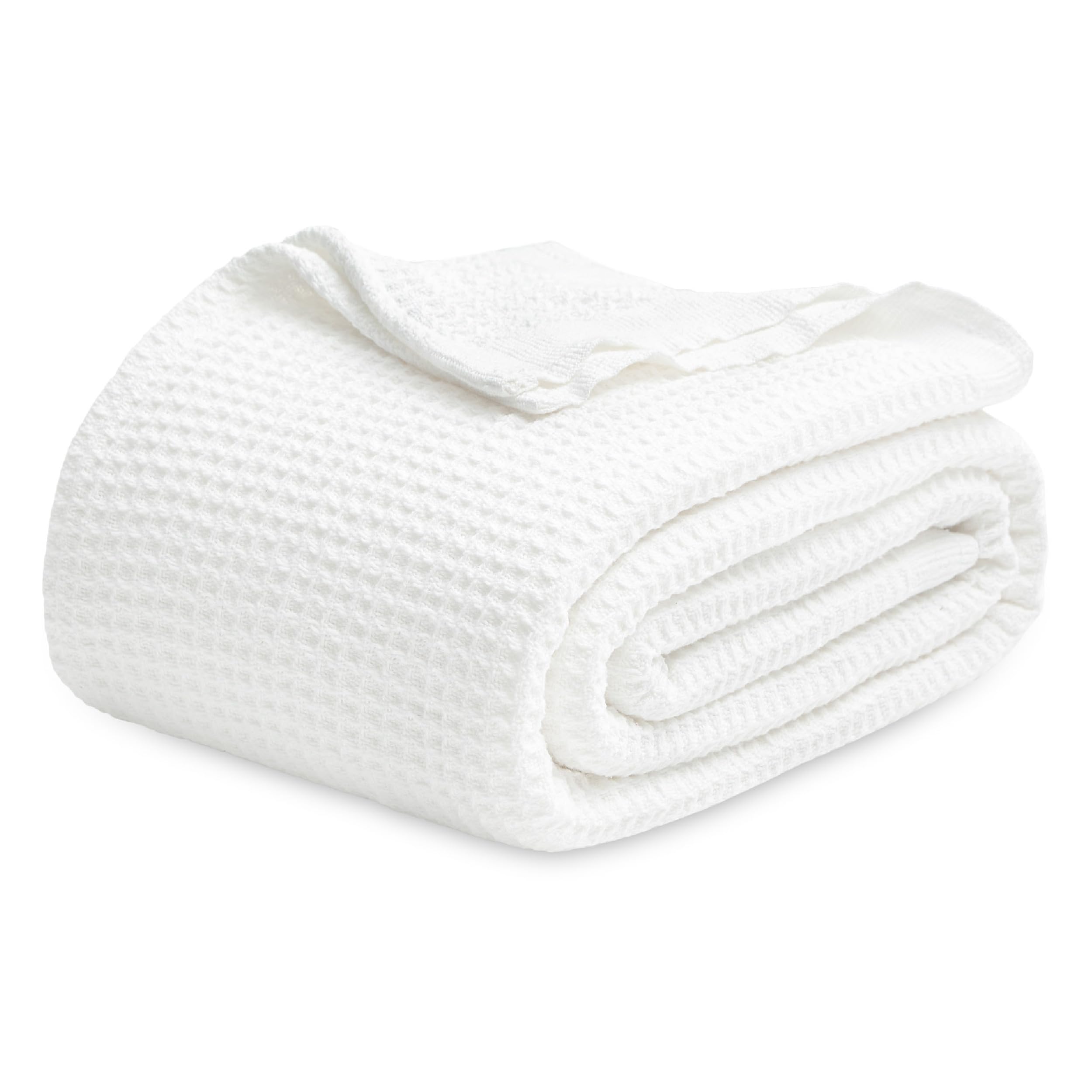 Bedsure 100% Cotton Blanket Queen Size For Bed - Waffle Weave Oeko Tex Blanket, Lightweight And Breathable Soft Christmas Blanke