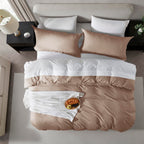 Nestl Twin Duvet Cover Set - Soft Prewashed Khaki Duvet Cover Twin/Twin Xl, 2 Piece, With Zipper Closure, 1 Duvet Cover 68X90 Inches And 1 Pillow Sham