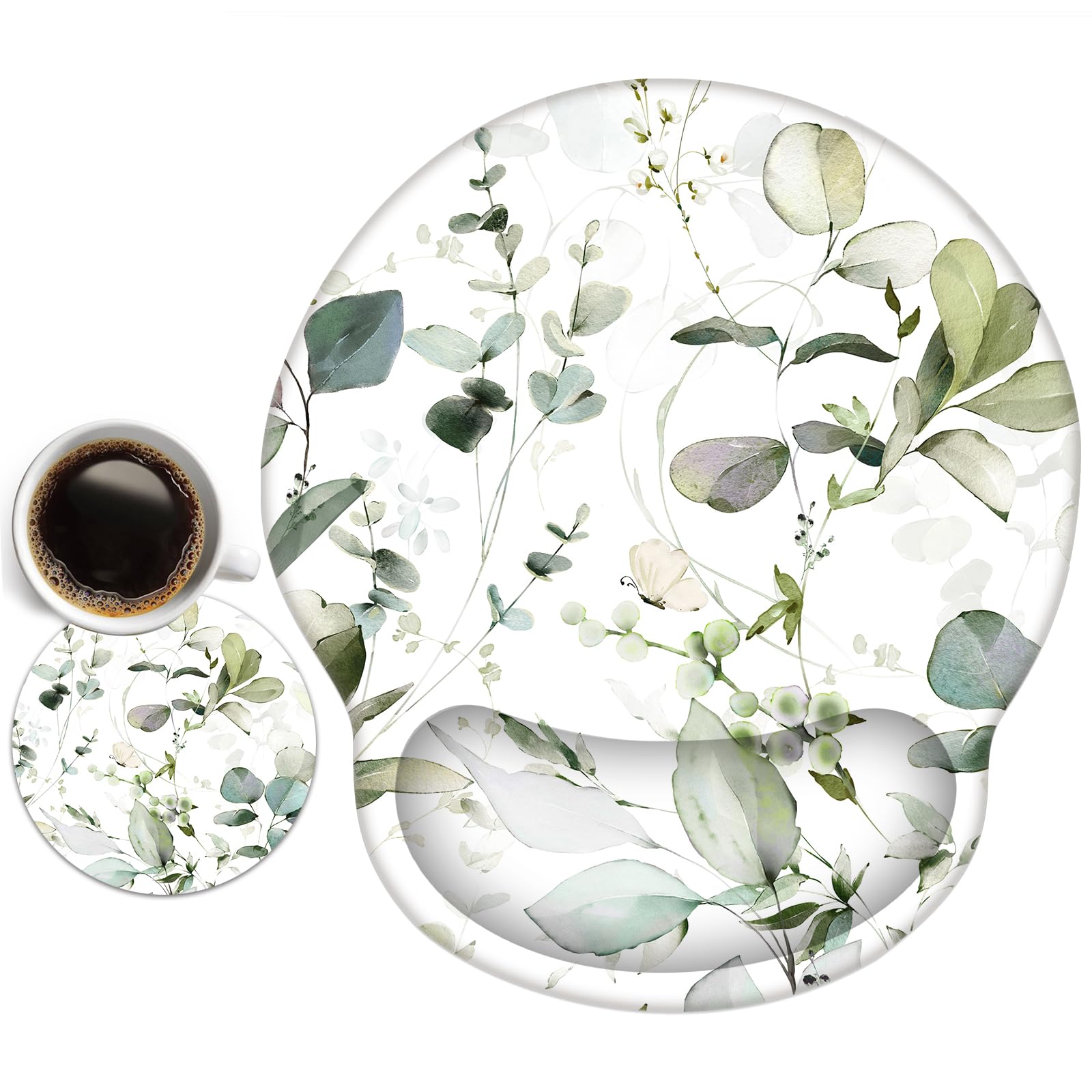 Eyscar Mouse Pad Wrist Support Ergonomic Memory Foam - Lightweight Rest Nonslip Mousepad For Office,Gaming,Computer, Laptop & Ma