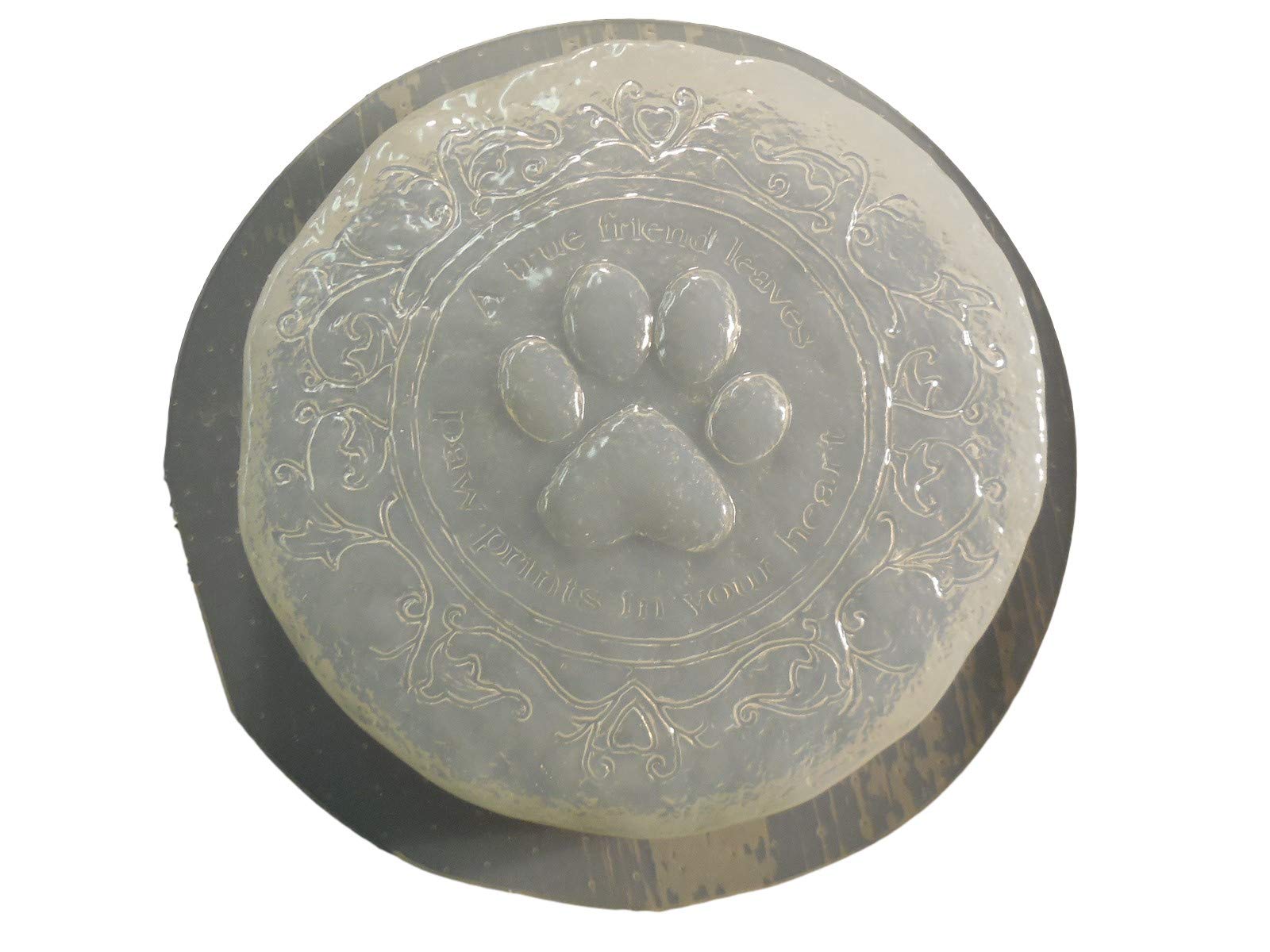 Small Dog Cat Paw Print Memorial Plastic Craft Mold Use With Concrete To Make Into Stepping Stones 7248