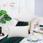 Brawarm Faux Leather Pillow Covers, 18x18 Inches, White Crocodile, Pack of 2, Decorative Throw Pillows for Couch and Bed