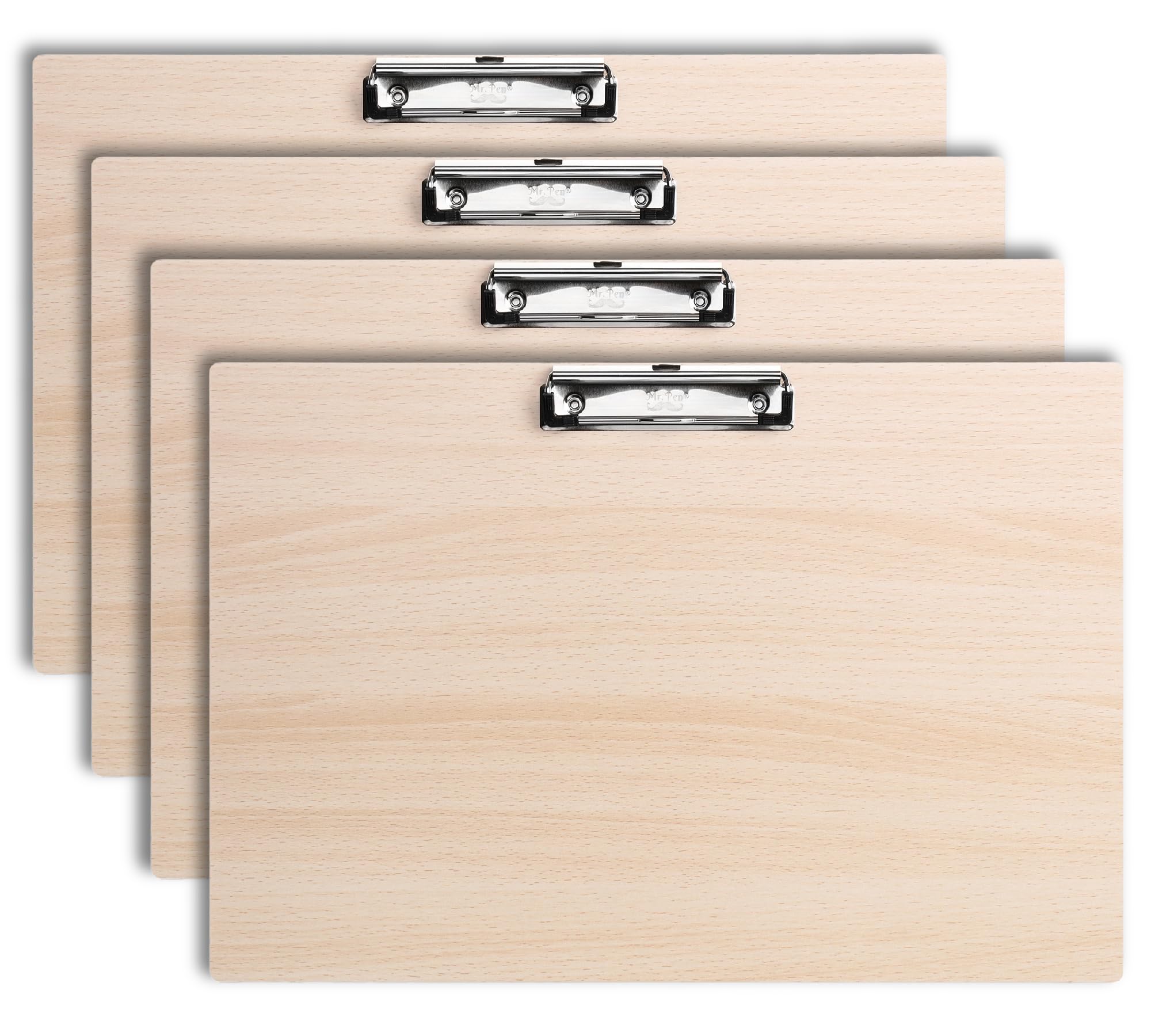 Mr. Pen- Clipboard, 11.5X17 Inches, 4 Pack, Wooden Clipboard, Extra Large Clipboard, Art Clipboard, Drawing Board Clips, Horizon