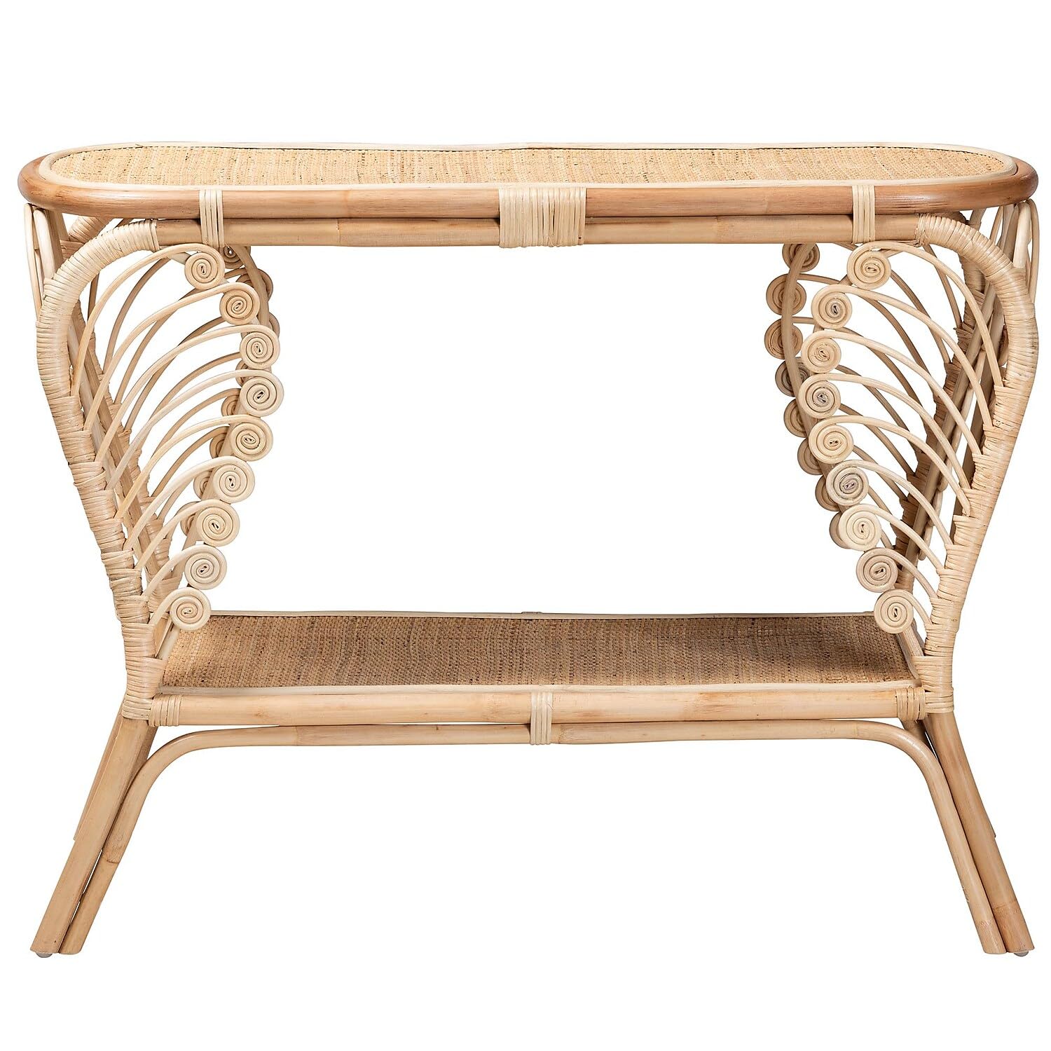 Baxton Studio Bastet 39.4-inch W x 16.5-inch D Console Table, Natural Brown (232-13225-HiT)