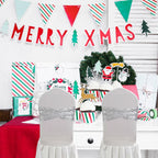 Eternal Beauty Set Of 10 Sequin Chair Sashes Silver Chair Sashes For Wedding Hotel Party Banquet Chairs Decorations