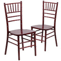 Flash Furniture 2 Pack Hercules Series Mahogany Wood Chiavari Chair
