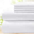 Bysure Hotel Luxury Bed Sheets Set 6 Piece(Queen, White) - Super Soft 1800 Thread Count 100% Microfiber Sheets With Deep Pockets