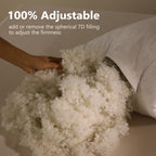 Shatex Extra Firm Pillow King Size 34 X 20 Inch, Bed Pillow With Adjustable Insert Provides Stronger Support - For Back, Stomach