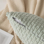 Kevin Textile Pack Of 2 Corduroy Decorative Throw Pillow Covers 16X16 Inch Spring Soft Boho Striped Pillow Covers Modern Farmhouse Home Decor For Spring Sofa Living Room Couch Bed Light Green