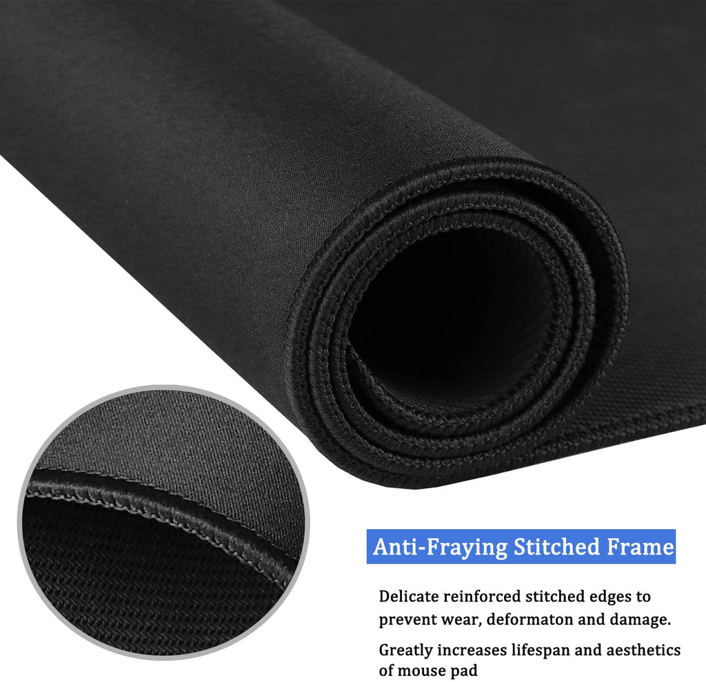 Mouse Pad, Large Gaming Mouse Pad With Double Stitched Edges, 14.9 X 11.7 Inches Premium-Textured & Waterproof Mousepad, Nonslip