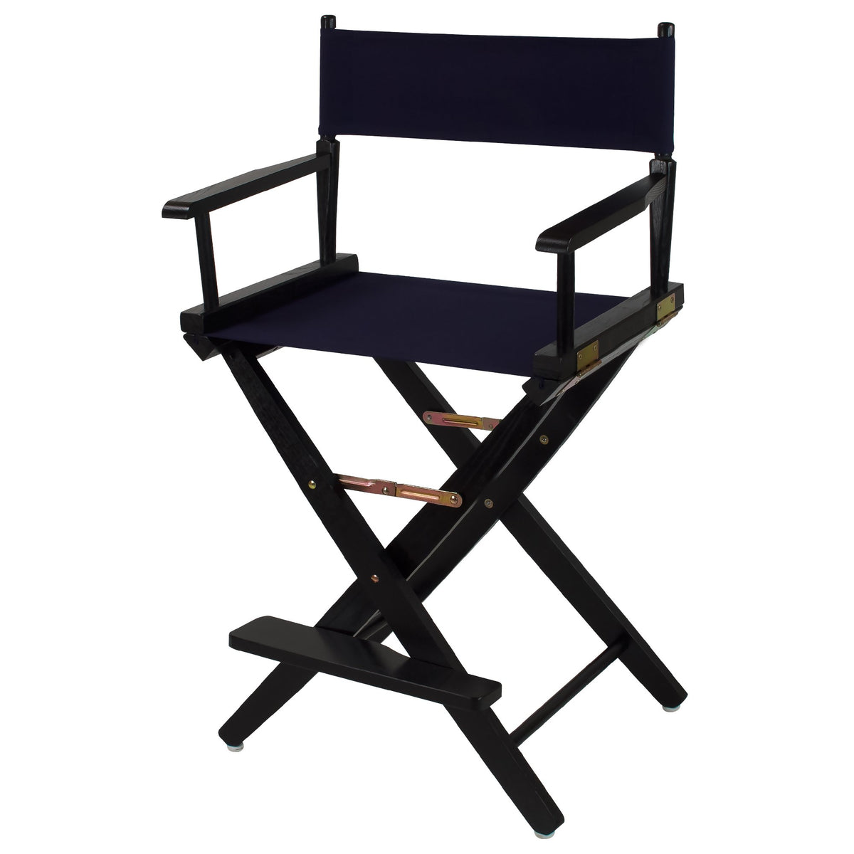 American Trails Extra-Wide Premium 24&quot; Director'S Chair Black Frame With Navy Canvas, Counter Height