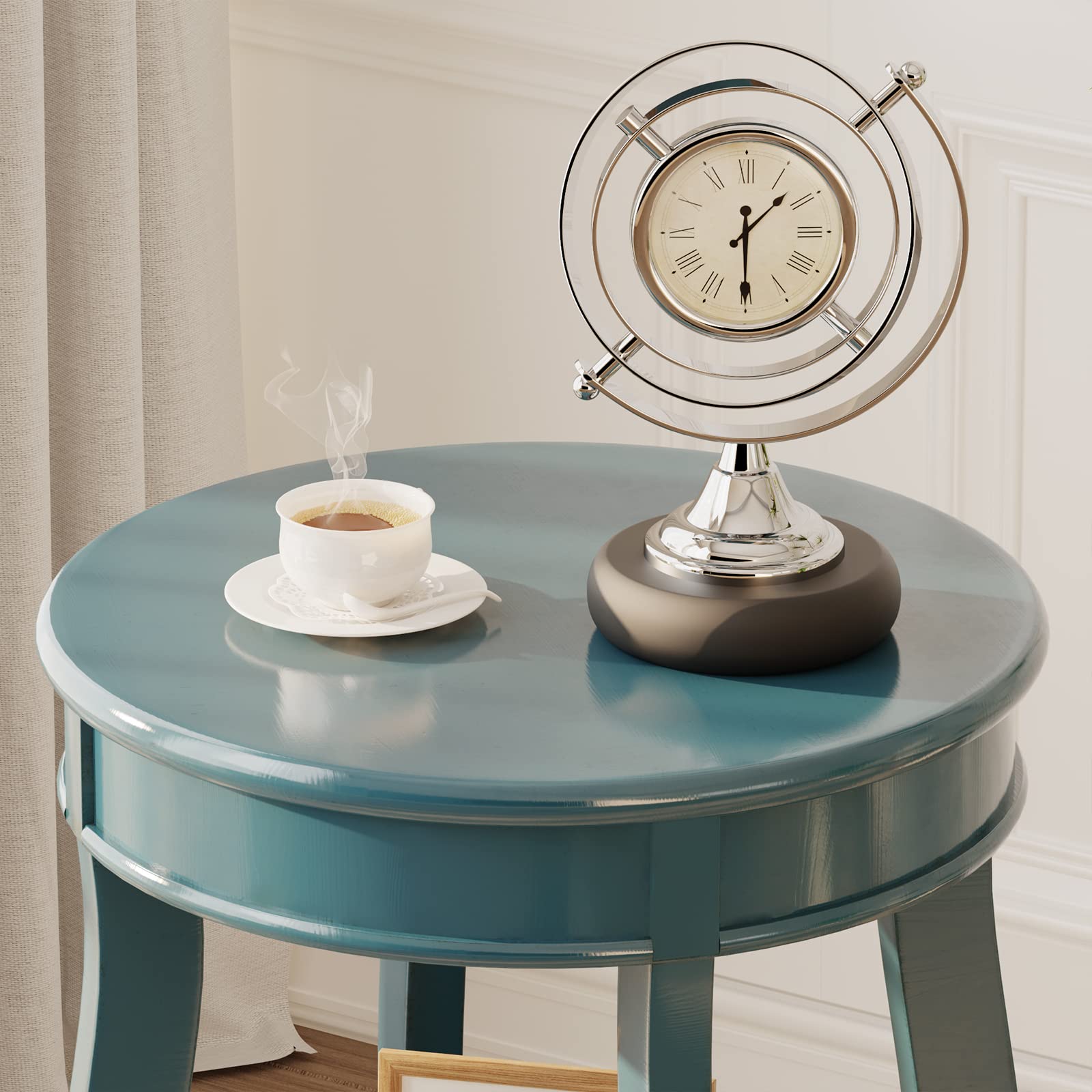 Acme Aberta Wooden Round End Table With Bottom Shelf In Teal