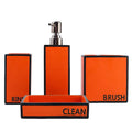 Hymmah Bathroom Accessories Set,Toothbrush Holder,Farmhouse Bathroom Decor,4 Pcs Resin Gift Set Apartment Necessities, Contain T