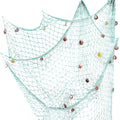 Rosoz Nature Fish Net Wall Decoration with Shells, Ocean Themed Wall Hangings Fishing Net Party Decor for Pirate Party,Wedding,P