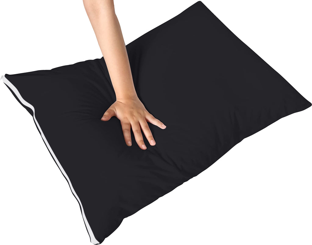 Utopia Bedding Waterproof Pillow Protectors Zippered (4 Pack, Black) Queen Size, Bed Bug Proof Pillowcases, Pillow Encasement Co