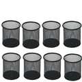 Snow Cooler Pen Holder Mesh Pencil Holder Metal Pen Holder Pencil Holder For Desk Office Pen Organizer Black, 8 Pack