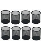 Snow Cooler Pen Holder Mesh Pencil Holder Metal Pen Holder Pencil Holder For Desk Office Pen Organizer Black, 8 Pack